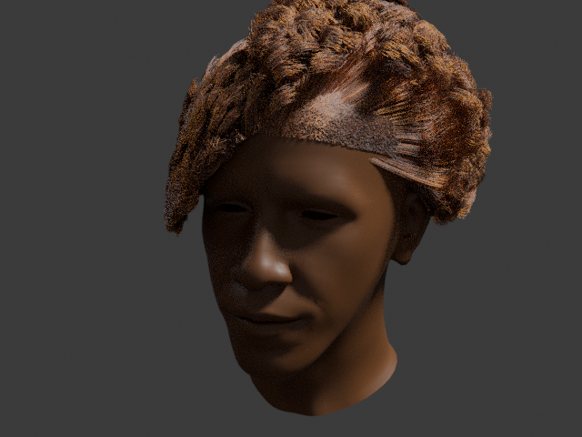 Claude Opus 5 result: swept-back hair at frame 30